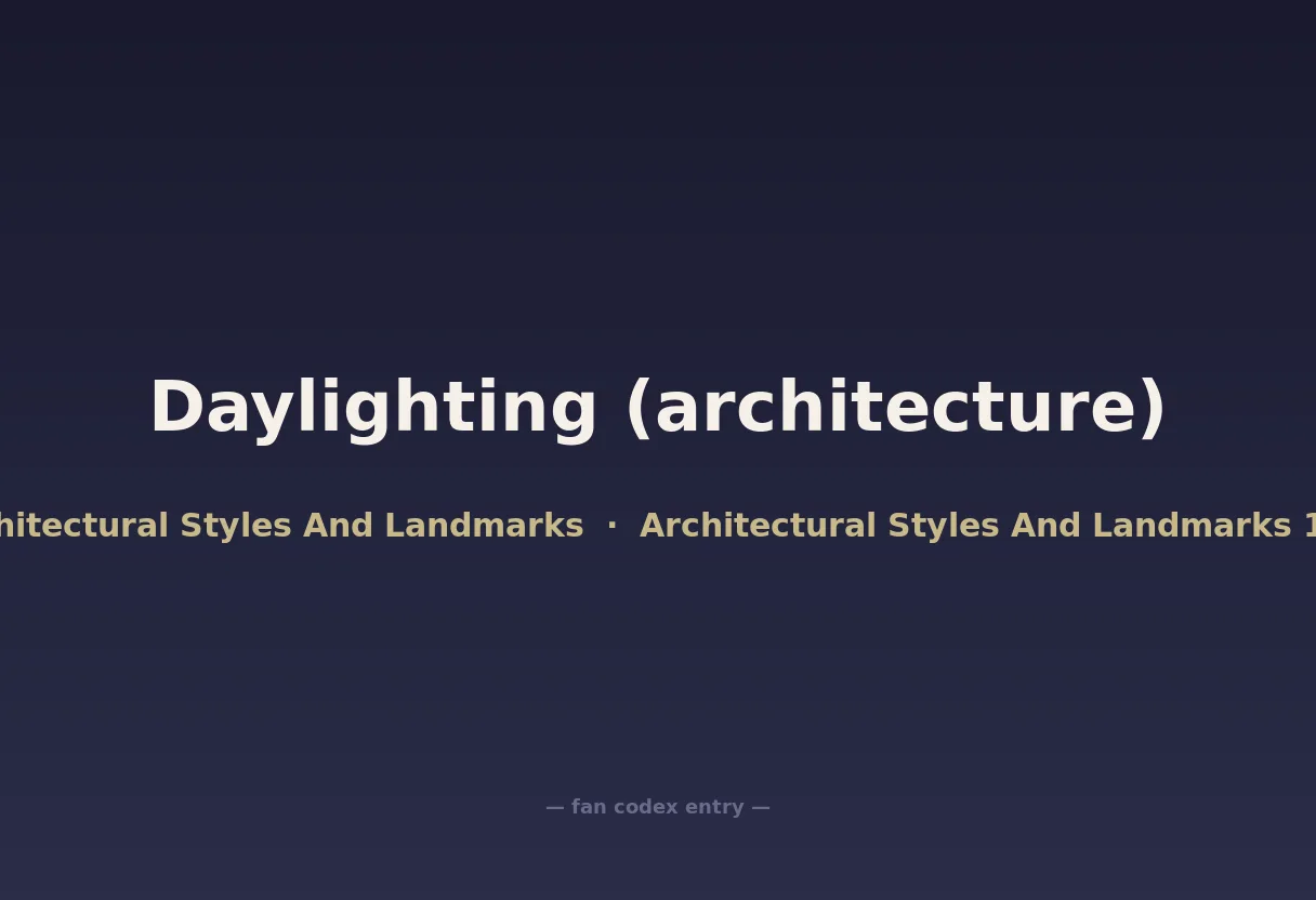 Daylighting (architecture)