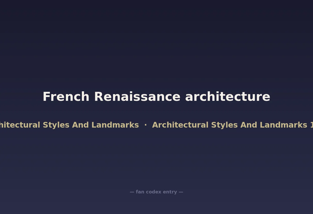 French Renaissance architecture