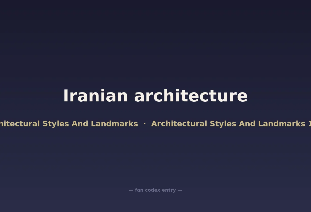 Iranian architecture