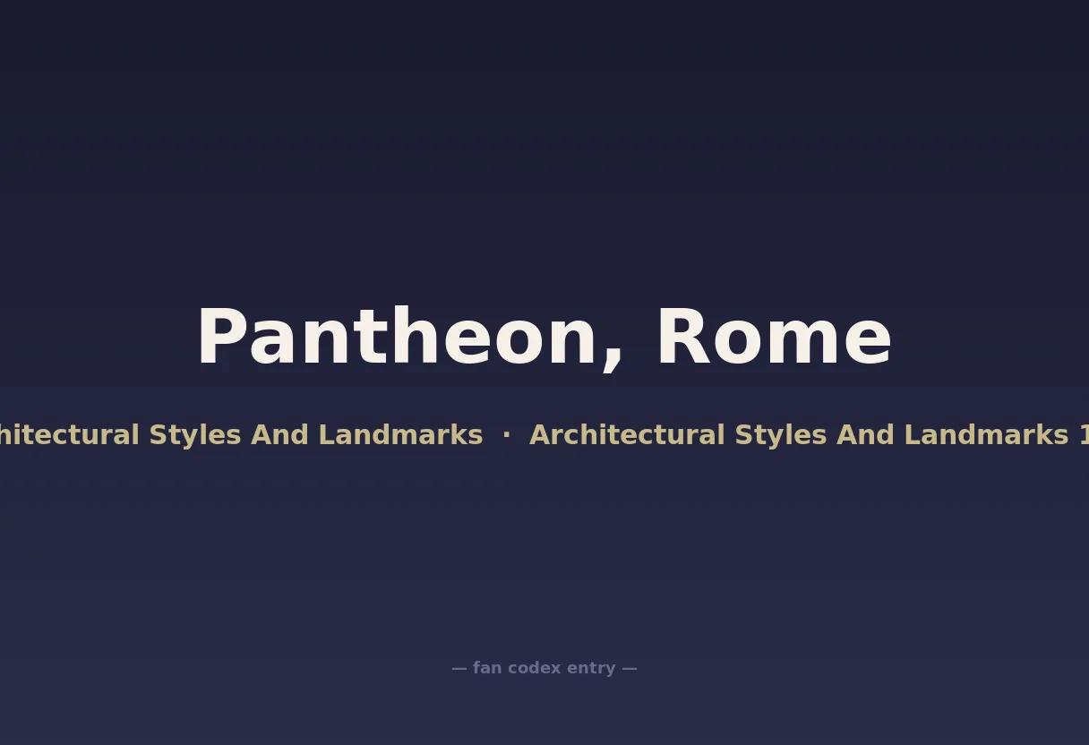 Pantheon, Rome