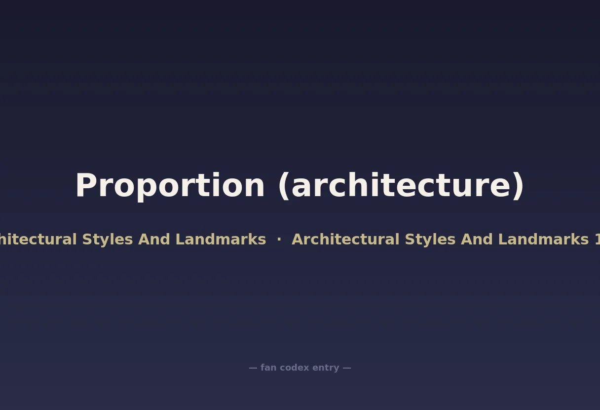 Proportion (architecture)