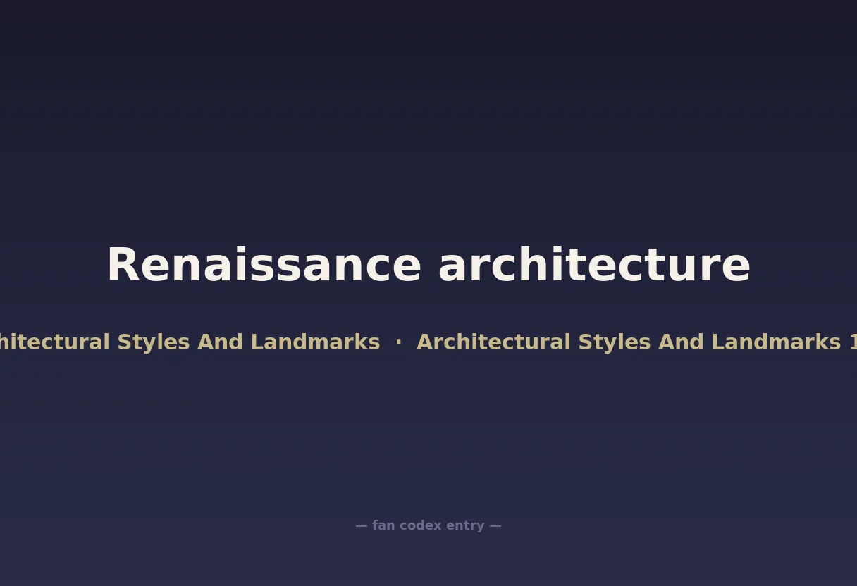 Renaissance architecture