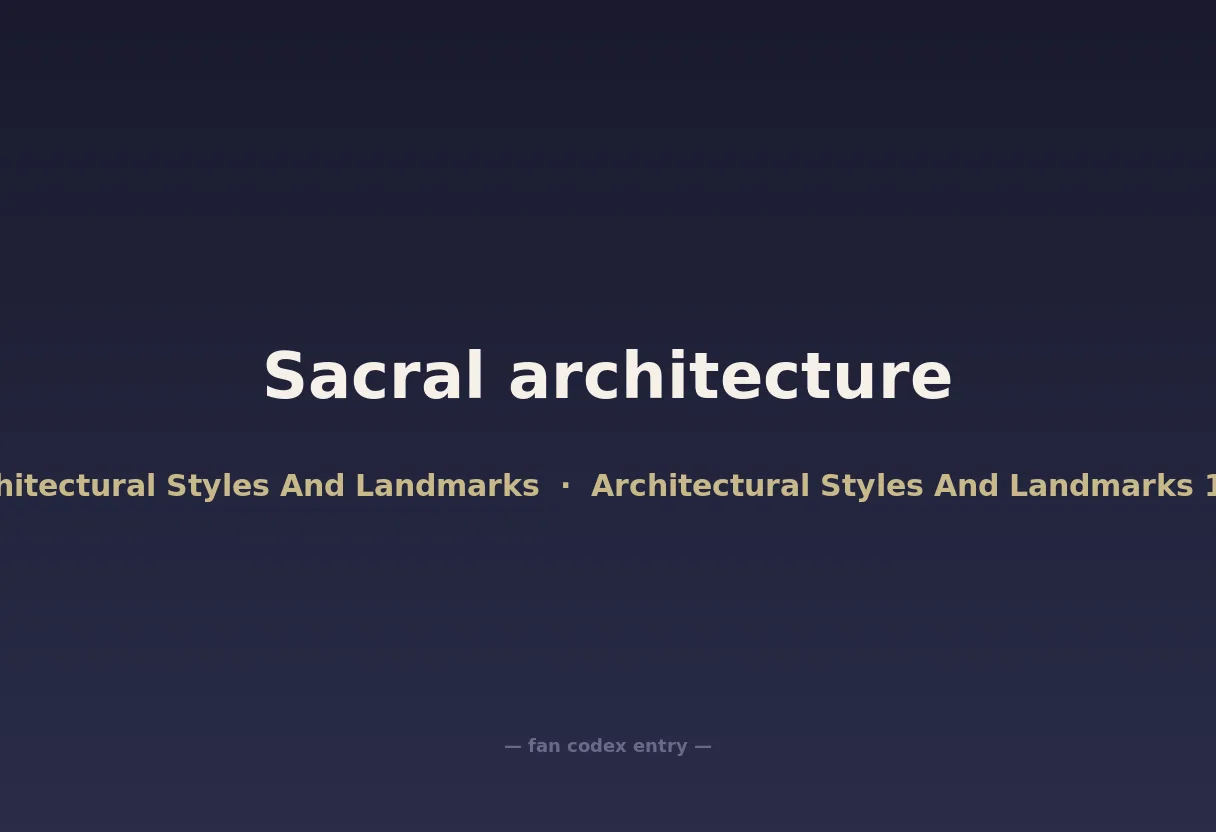 Sacral architecture