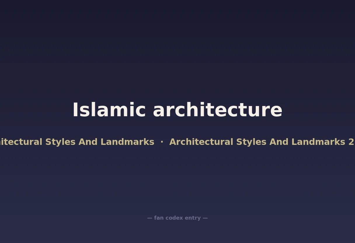 Islamic architecture